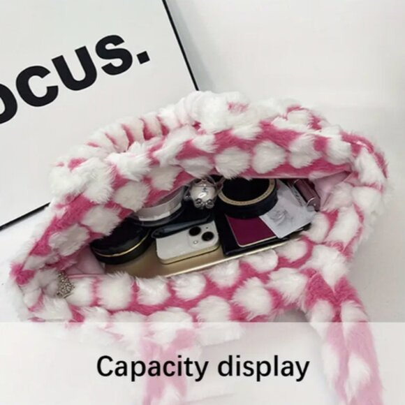 Hello Kitty Fuzzy Pink Shoulder Bag NWT - Picture 3 of 4